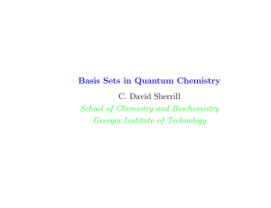 Basis Sets - Georgia Institute of Technology