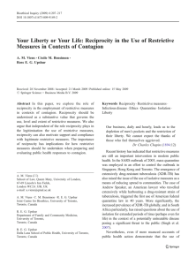 Your Liberty or Your Life: Reciprocity in the Use of Restrictive