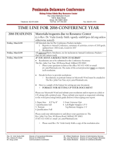Annual Conference Timeline - Peninsula