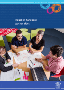 Induction handbook - teacher aide