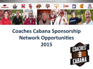 COACHES CABANA – 2015 – Network Opportunities