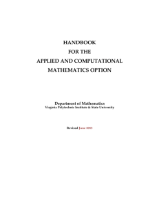 handbook for the applied and computational