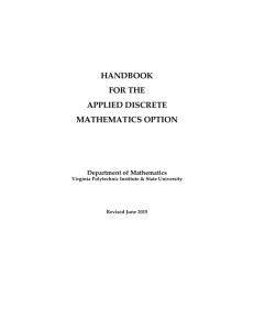 handbook for the applied discrete mathematics