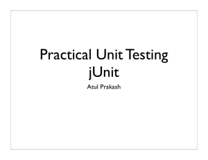 Practical Unit Testing jUnit