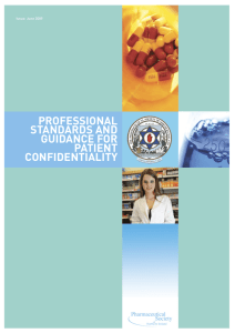 Professional standards and guidance for patient confidentiality