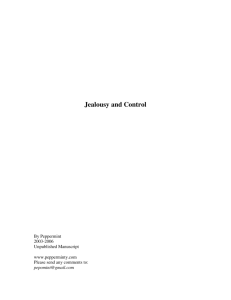 Jealousy and Control - essays and presentations by peppermint
