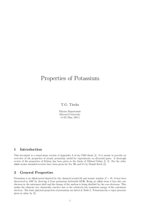 Properties of Potassium