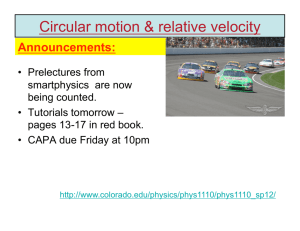 Circular motion & relative velocity