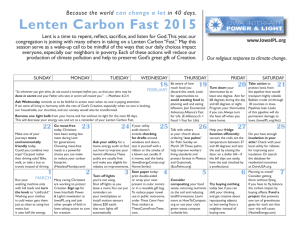 Lenten Calendar 2015 - Iowa Interfaith Power and Light