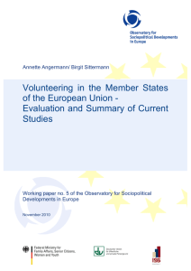 Volunteering in the Member States of the European Union
