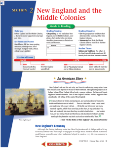 New England and the Middle Colonies