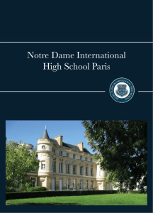 HERE - Notre-Dame International High School