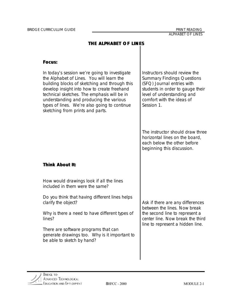 The Alphabet Of Lines Focus In Todays Session Were Going To