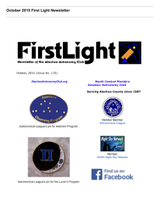 Gmail - October 2015 First Light Newsletter