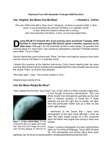 Yes, Virginia, the Moon Can Be Blue! — Howard L. Cohen Can the