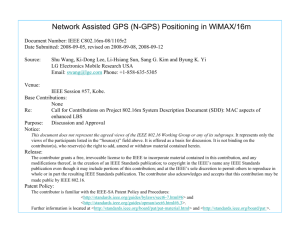 Network Assisted GPS (N-GPS) Positioning in WiMAX/16m