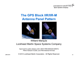 The GPS Block IIR/IIR-M Antenna Panel Pattern