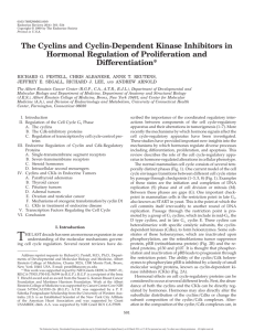 The Cyclins and Cyclin-Dependent Kinase Inhibitors in