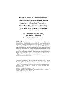 Freudian Defense Mechanisms and Empirical Findings in Modern