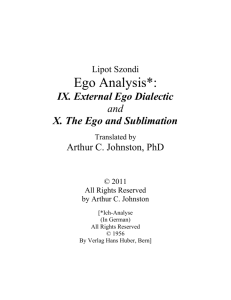 Ego Analysis - The Leopold Szondi Forum