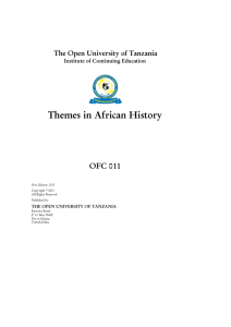 OFC 011 - The Open University of Tanzania