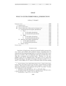 ESSAY WHAT IS EXTRATERRITORIAL JURISDICTION?