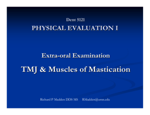 TMJ & Muscles of Mastication