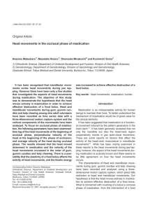 Head movements in the occlusal phase of mastication