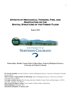 Effects of Mechanical Thinning, Fire, and Mastication on the Spatial