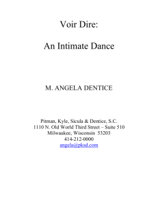 Voir Dire: An Intimate Dance