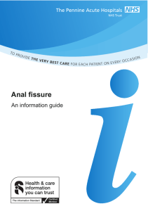 Anal fissure - Pennine Acute Hospitals NHS Trust