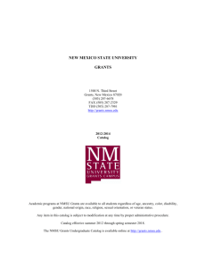 2012-2014 Course Catalog - NMSU Grants