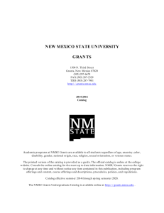 Course Catalog 2014-16 - NMSU Grants