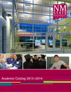 Academic Catalog 2013~2014 - New Mexico State University