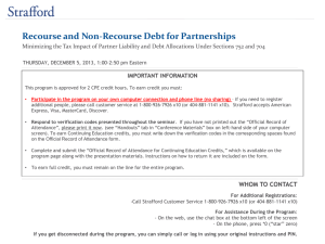 Recourse and Non-Recourse Debt for Partnerships