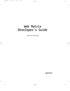 Web Matrix Developer's Guide