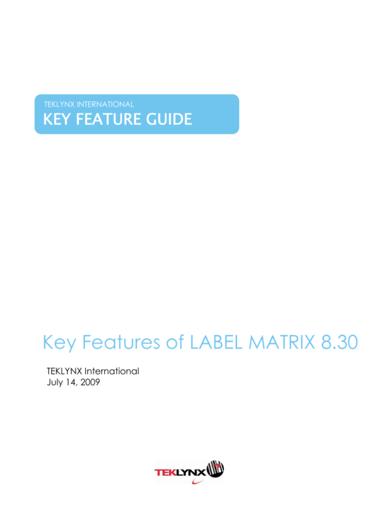 teklynx label matrix help