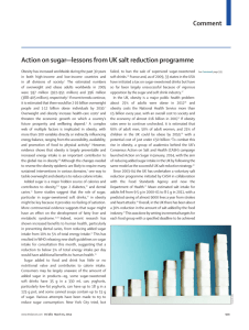 Comment Action on sugar—lessons from UK salt reduction