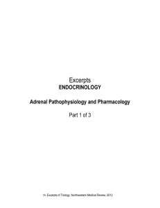 Adrenal Pathophysiology And Pharmacology