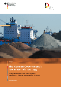 The German Government's raw materials strategy