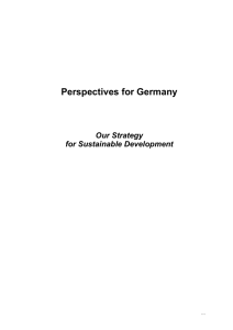 Perspectives for Germany - Rat für Nachhaltige Entwicklung