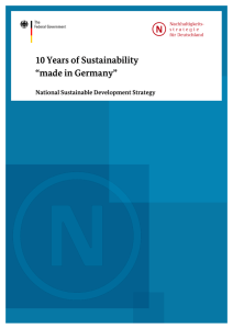 10 Years of Sustainability “made in Germany” National Sustainable