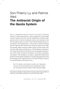 Son-Thierry Ly and Patrick Weil The Antiracist Origin of the Quota