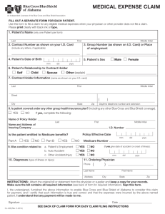 CL-438 Medical Expense Claim Form