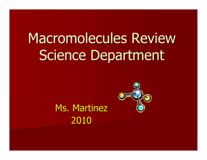Macromolecules Review Science Department