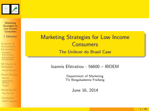 Marketing Strategies for Low Income Consumers