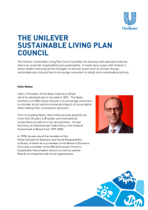 The Unilever Sustainable Living Plan Council member profilesPDF