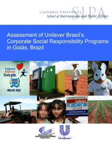 Assessment of Unilever Brasil's Corporate Social