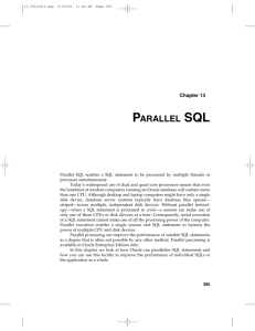 PARALLEL SQL
