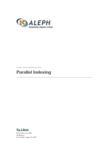 Parallel Indexing